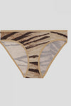 BASERANGE Flared Shorts UNBE Collection France Portugal BAS-UNBE-BLP-AU23-HUWEN Tiger Stripe UNBE-BL